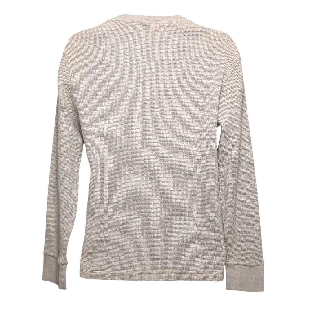 Polo‎ Ralph Lauren Thermal Waffle Knit Crew Neck Shirt Mens L Beige Long Sleeve